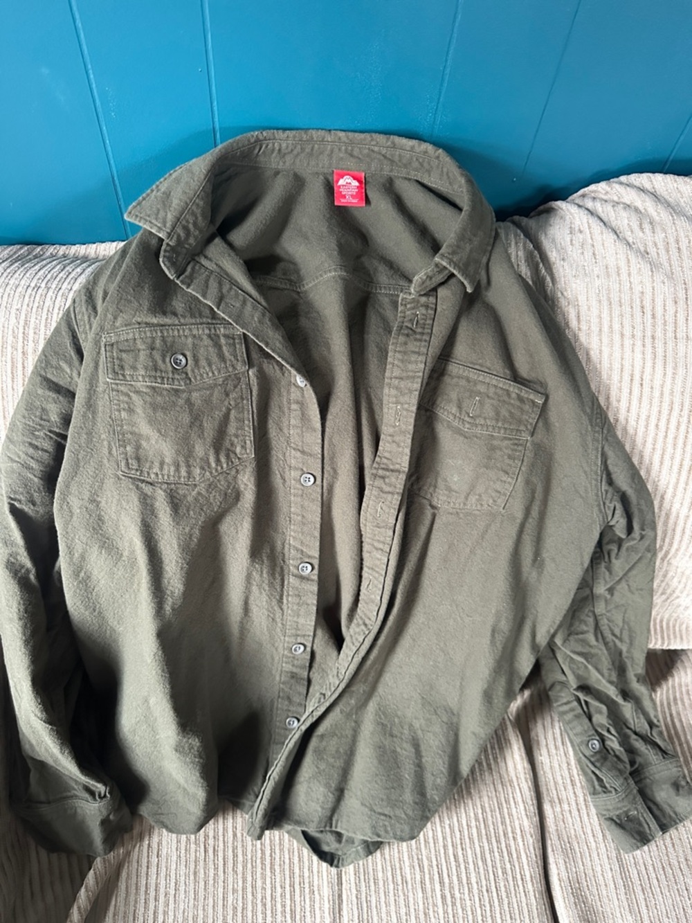 Eastern Mountain Sports Olive Green Button-Up Shirt